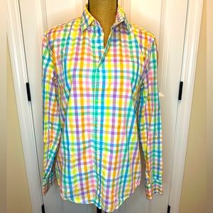 Crewcuts Boys Multicolor Plaid Button Down Shirt size 16